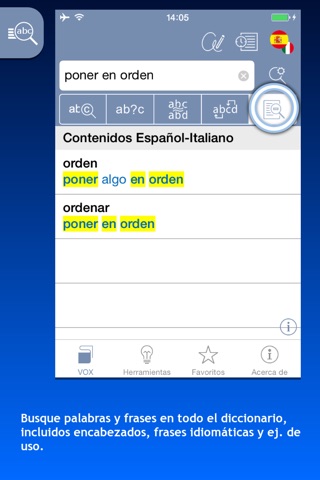 Diccionario Esencial Español-Italiano/Italiano-Spagnolo VOX screenshot 3