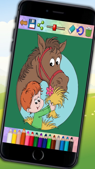 How to cancel & delete Coloring horses and ponies - drawings to paint from iphone & ipad 2