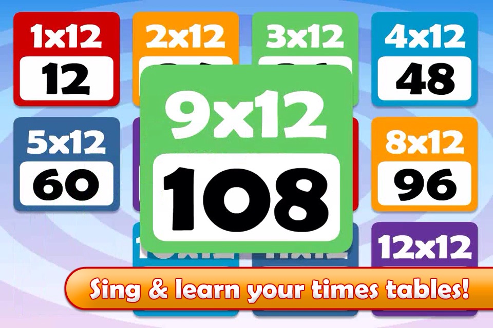 Math Songs: Times Tables 7x - 12x screenshot 2