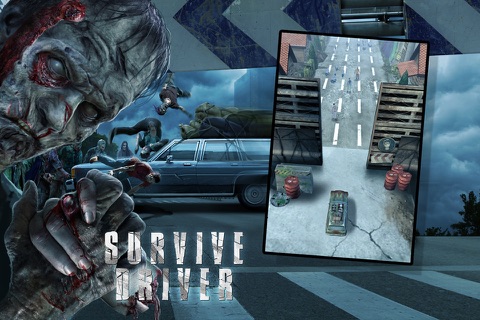 A Survive Driver Gold: Best 3D Driver Game in Post Apocalyptic Setting with Zombies and Car Upgrades screenshot 4