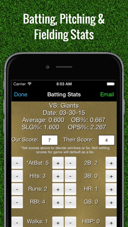 Baseball Stats Tracker Touch screenshot-0