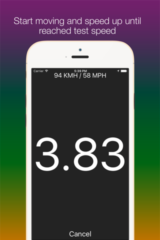 Скриншот из SpeedUp - Acceleration test 0-100 kmh 0-60 mph