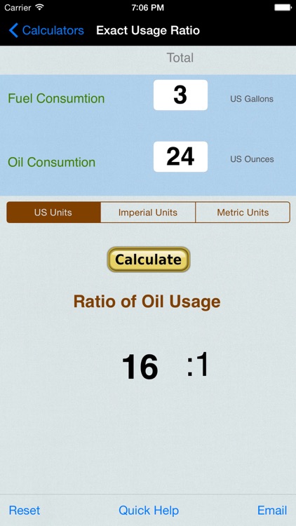 Gas Oil Mixture Ratio