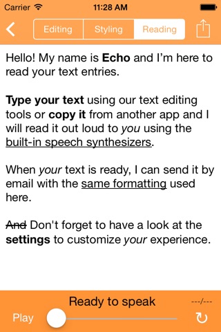 Echo - Multilingual Text Reader & Editor screenshot 4