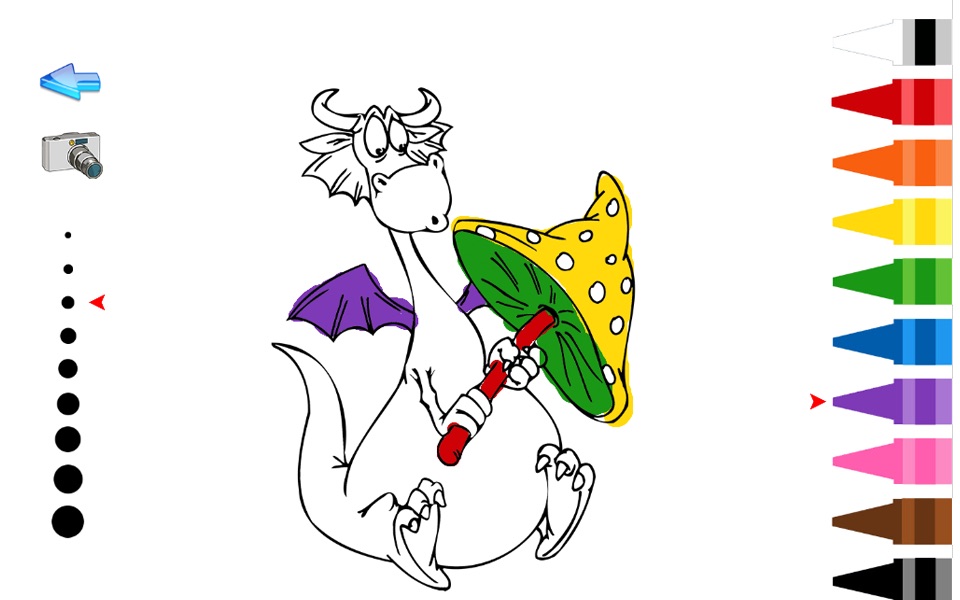 Fantasy Dragon Coloring Book for Children screenshot 2