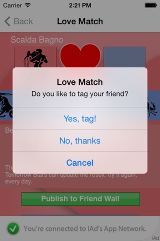 Love Match! Test Zodiac Sign Affinity Today with Facebook friends screenshot 4