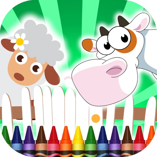 Coloring Book Farm Animals icon