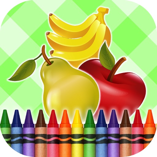 Fruits Coloring Book Icon