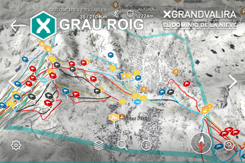 Grandvalira mapa 3D screenshot 2