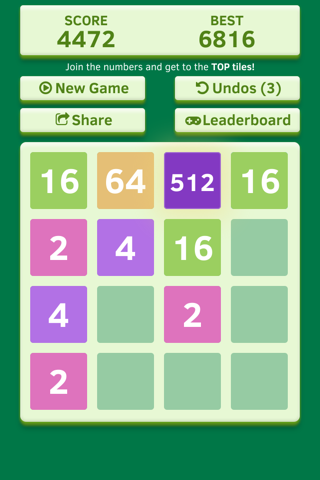 Number Tiles Challenge - free impossible 2048 game edition screenshot 4