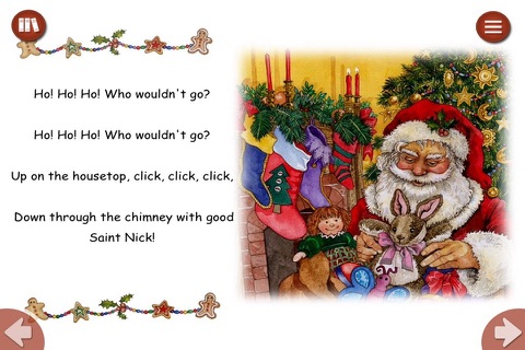 Up On The Housetop - Read along interactive Christmas eBook, songbook for kids, parents and teacher screenshot 3