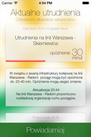 Utrudnienia KM screenshot 2