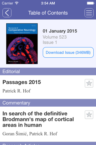 The Journal of Comparative Neurology screenshot 2