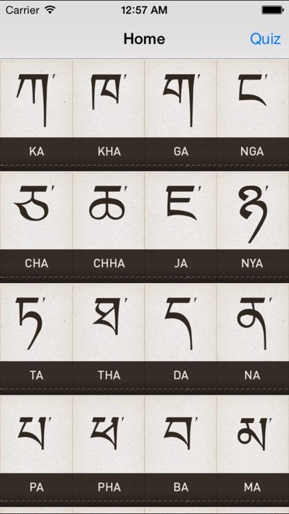 tibetan alphabet chart