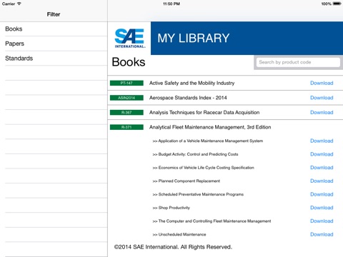 SAE International MyLibrary screenshot 2