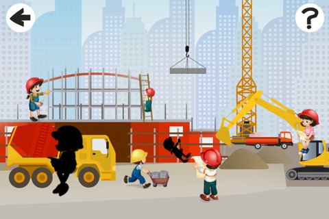 A Construction Site Shadow Game: Learn and Play for Children screenshot 3