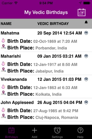 Vedic Birthday screenshot 2