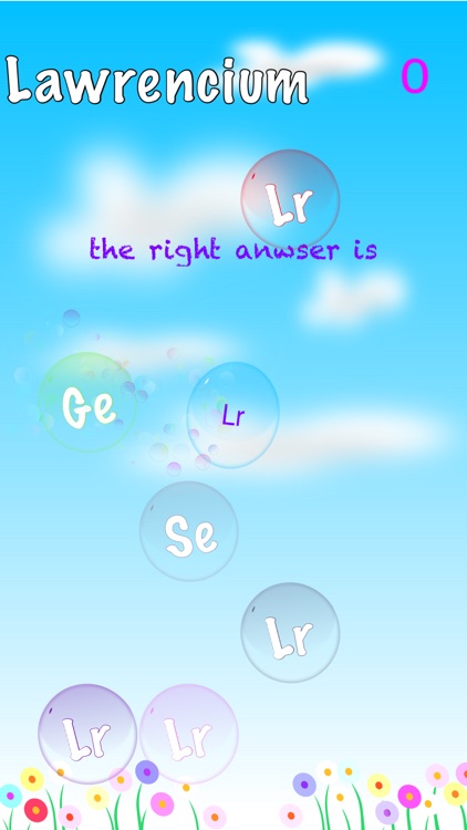 Periodic Table of Elements Bubble Pop