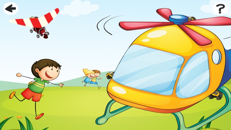 Helicopter-s Game: Learn and Play for Children with Flying Engines in the air