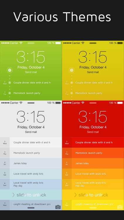 MemoLock - Notes on the lock screen, schedule screenshot-4