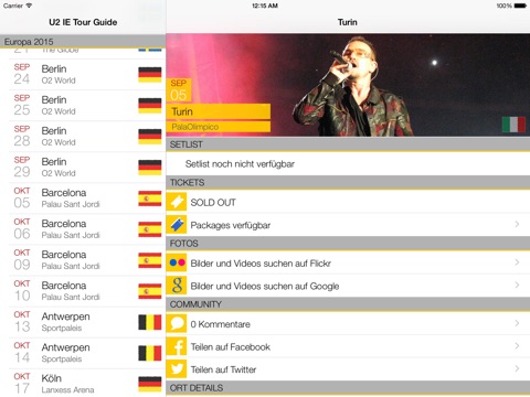 U2 IE Tour Guide iPad screenshot 4