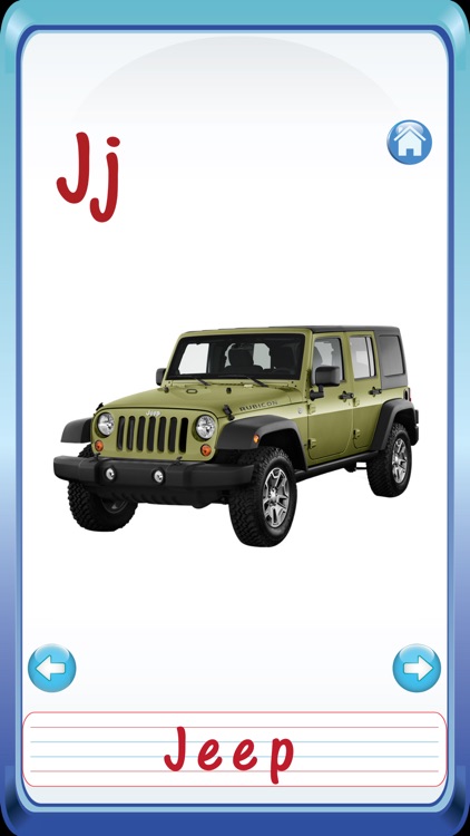 Kids Vehicles ABC Alphabets Flash Cards screenshot-4