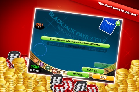 Blackjack HD - Casino Card Game 21 screenshot 3
