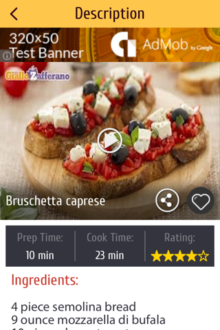 Italian recipes and instructional videos screenshot 3