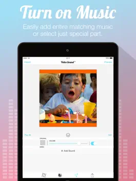 Game screenshot Video Sound for Instagram - Free Add Background Music to Video Clips and Share to Instagram Facebook Twitter for iPad Edition apk