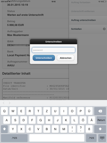 Screenshot #6 pour EBsec 4.5 - Firmenzahlungsverkehr To Go