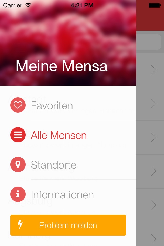 Meine Mensa - Speiseplan für alle Universitäten und Hochschulen in Deutschland screenshot 4