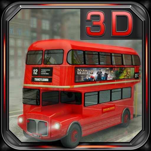 Double City Bus 3D Parking Icon