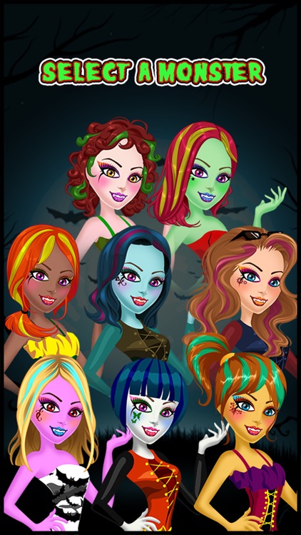A Monster Make-up Girl Dress up Salon - Style me on a little spooky holiday night makeover fashion party for kids