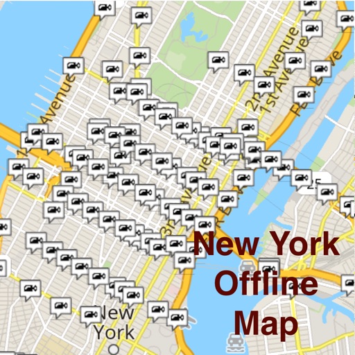 New York/NYC Offline Map & Navigation & POI & Travel Guide & Wikipedia with Real Time Traffic Cameras icon