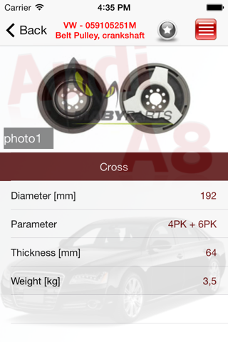 AutoParts  Audi A8 screenshot 2