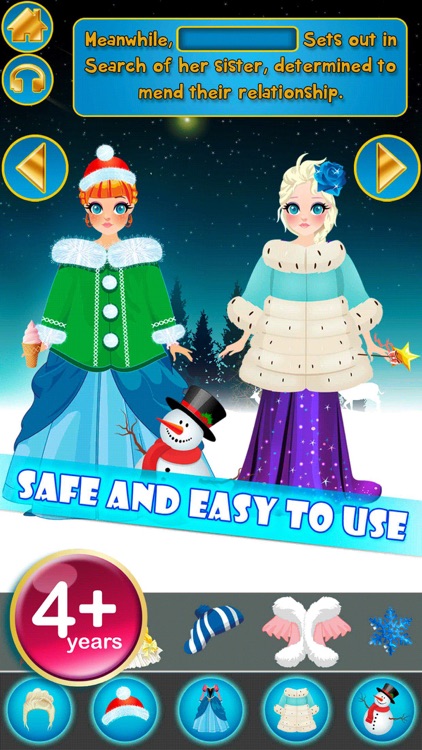 My Own Virtual World Snow Land Princess Dress Up Story Book - Free App screenshot-3