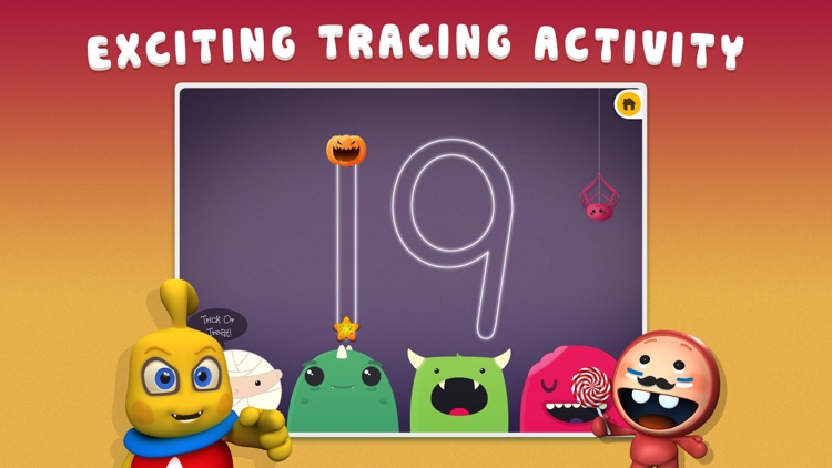 Monster Trace: Creepy Crawly Numbers and Math Symbol Tracing for spooky kids