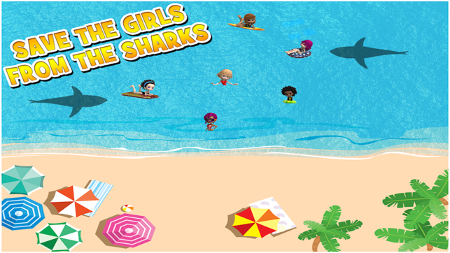 Beach Party Shark Attack, game for IOS