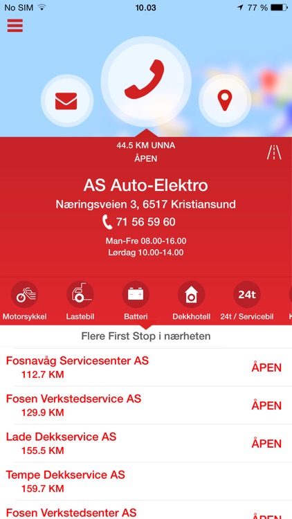 First Stop - Veihjelp for yrkessjåføren screenshot-3