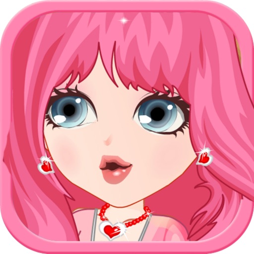 Pink Fashion Dress Up Icon