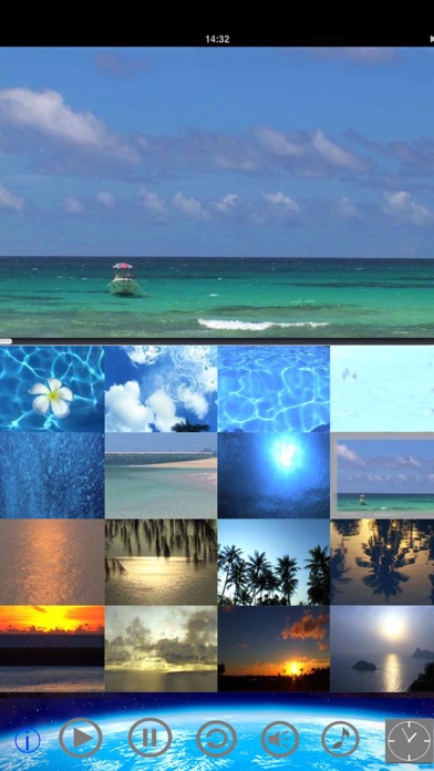 海の風景と音のビデオアプリ 