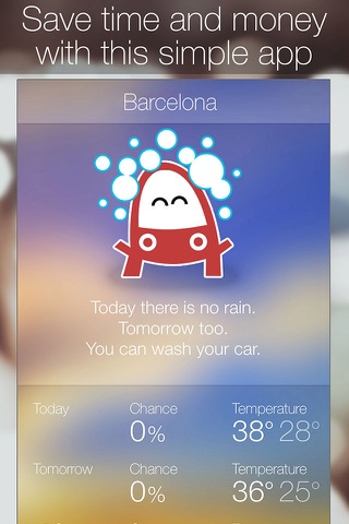 Скриншот из Wash The Car - Precipitations Forecast Widget Maps