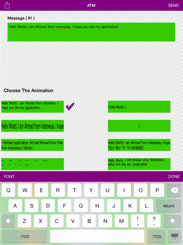 Animation Text Message - náhled