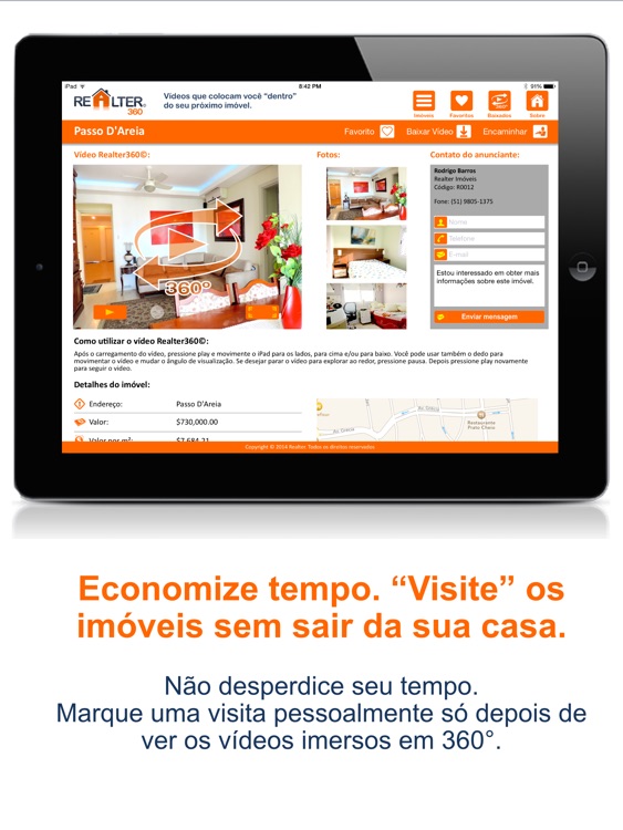 Realter 360: vídeos que colocam você "dentro" do seu próximo imóvel screenshot-3