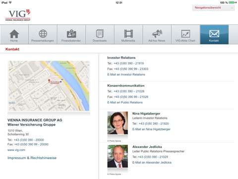 Vienna Insurance Group Investor Relations screenshot 4