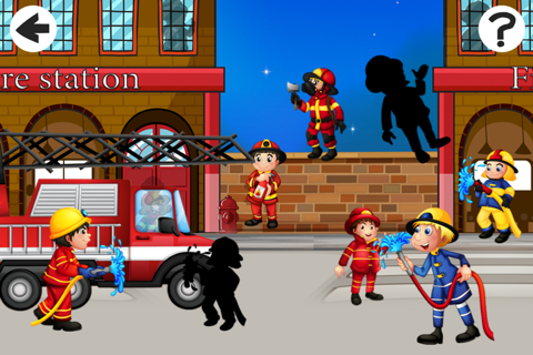 A Firefighter-s Shadow Game: Learn and Play for Children screenshot 2