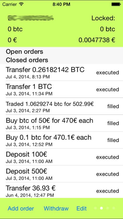 Bitcoin Trading App