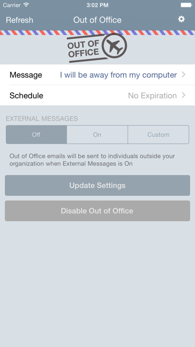 How to cancel & delete Out of Office for Outlook Exchange from iphone & ipad 1