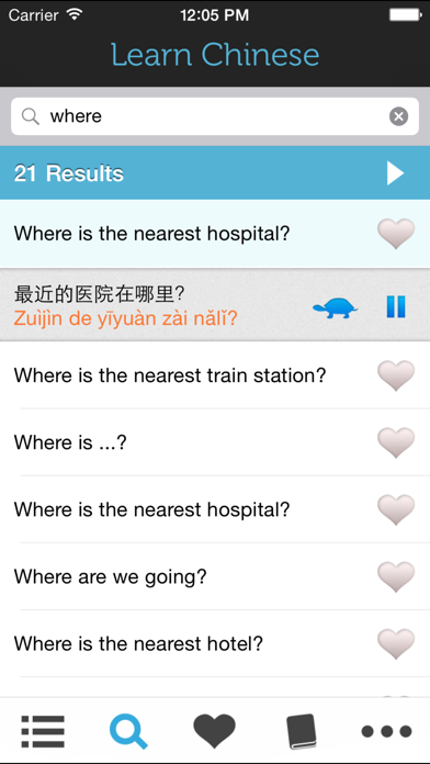 Learn Chinese HD - Mandarin Phrasebook for Travel in China Screenshot 4