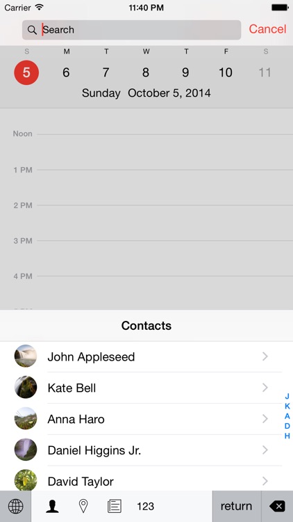 Contact Keyboard - Xboard